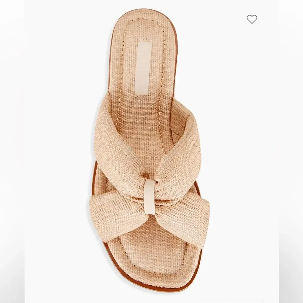 NWT Schutz Natural Woven Flat Sandals